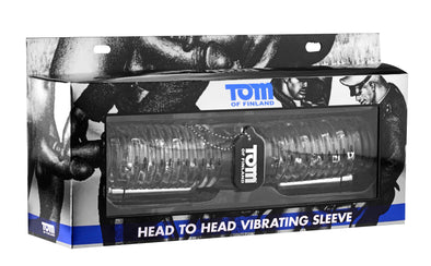 Tom of Finland Head to Head Vibrating Sleeve-Penis Extension & Sleeves-XR Brands Tom of Finland-Andy's Adult World
