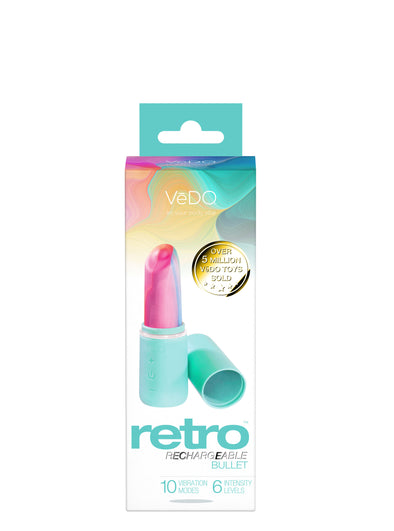 Retro Rechargeable Bullet - Turquoise-Vibrators-VeDO-Andy's Adult World