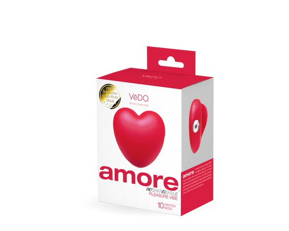 Amore Rechargeable Pleasure Vibe - Red-Vibrators-VeDO-Andy's Adult World