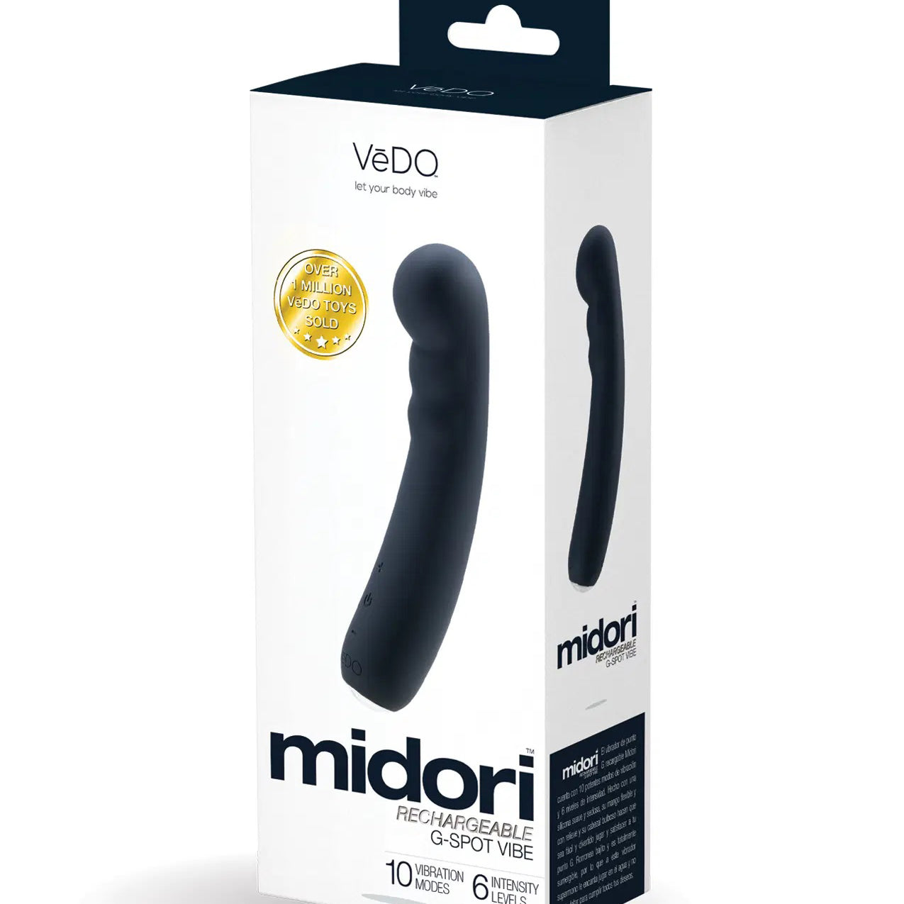 Midori Rechargeable G-Spot Vibe - Just Black-Vibrators-VeDO-Andy's Adult World
