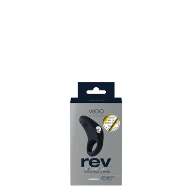 Rev Rechargeable Vibrating C-Ring - Black-Cockrings-VeDO-Andy's Adult World