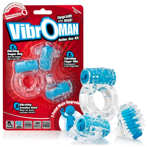 Screaming O Vibro Man - Each - Blue