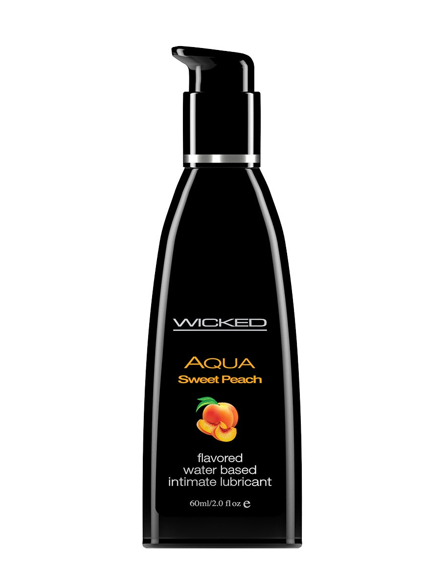 Aqua Sweet Peach Flavored Water Based Lubricant -  2 Oz. - 60 ml