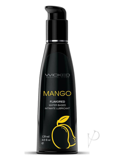 Aqua Mango Water Flavored Water- Based Lubricant - 4 Fl Oz-120ml-Lubricants Creams & Glides-Wicked Sensual Care-Andy's Adult World
