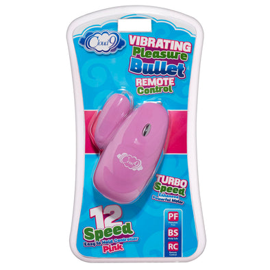 Vibrating Pleasure Bullet Remote Control - Pink