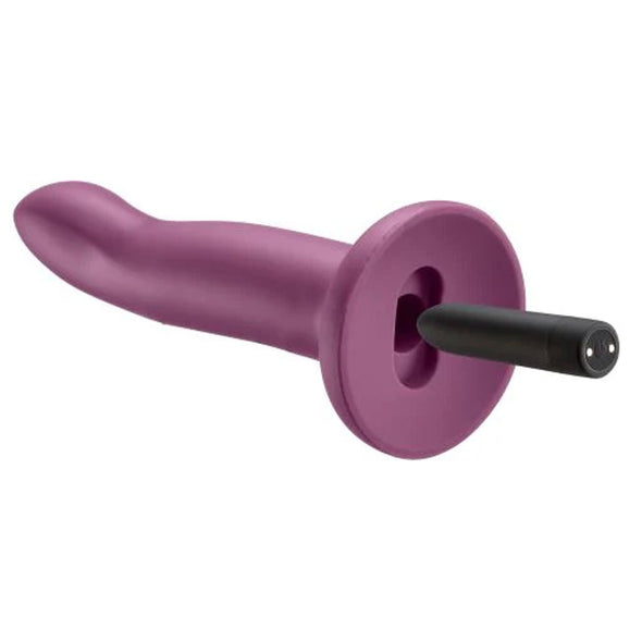 Ergo Super Flexi II Dong Soft and Flexible Liquid Silicone With Vibrator - Plum-Dildos & Dongs-Cloud 9 Novelties-Andy's Adult World