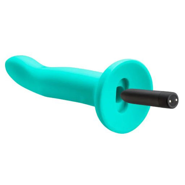 Ergo Super Flexi II Dong Soft and Flexible Liquid Silicone With Vibrator - Teal-Dildos & Dongs-Cloud 9 Novelties-Andy's Adult World