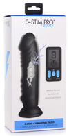 E-Stim and Vibrating Dildo With Remote - Black-Dildos & Dongs-XR Brands Zeus Electrosex-Andy's Adult World