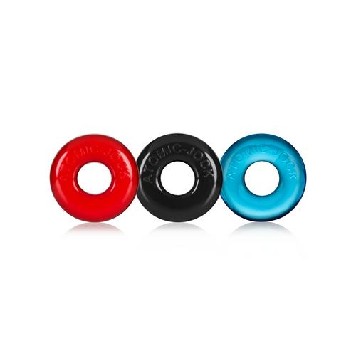 Ringer Cockring 3 Pack - Small - Multicolor