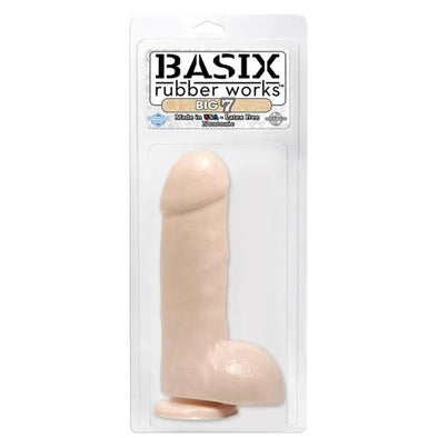 Basix Rubber Works - Big 7 With Suction Cup - Flesh