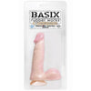 Basix Rubber Works - 6 Inch Dong With Suction Cup - Flesh