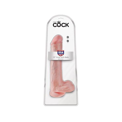 King Cock 13" Cock With Balls - Light