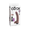 King Cock 9 Inch Squirting Cock With Balls - Brown