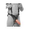 King Cock 10" Hollow Strap-on Suspender System -  Flesh