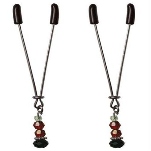 Sex and Mischief Ruby Black Nipple Clips