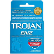 Trojan Enz Armor Spermicidal Lubricated  Condoms - 3 Pack